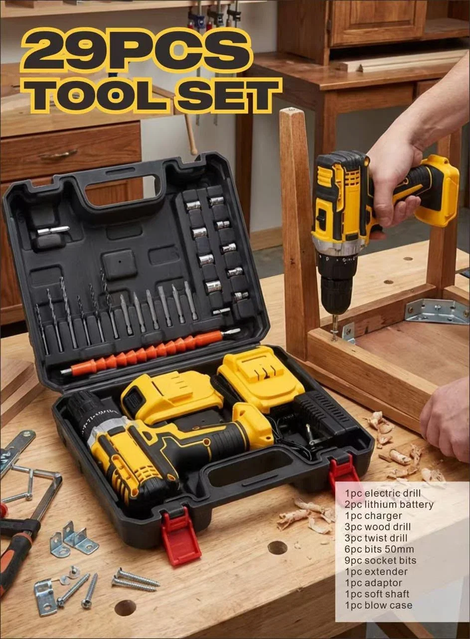 29-Piece Cordless Drill Tool Set
