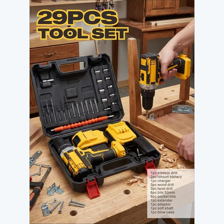 29-Piece Cordless Drill Tool Set