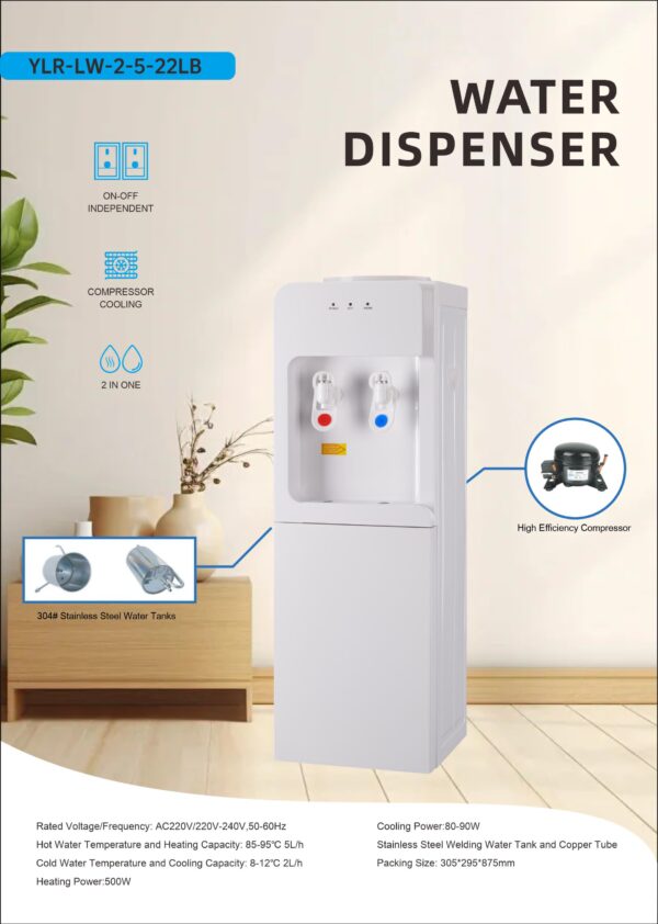 Hot And Cold Floor Standing Water Dispenser YLR-L W-2-5-22LB