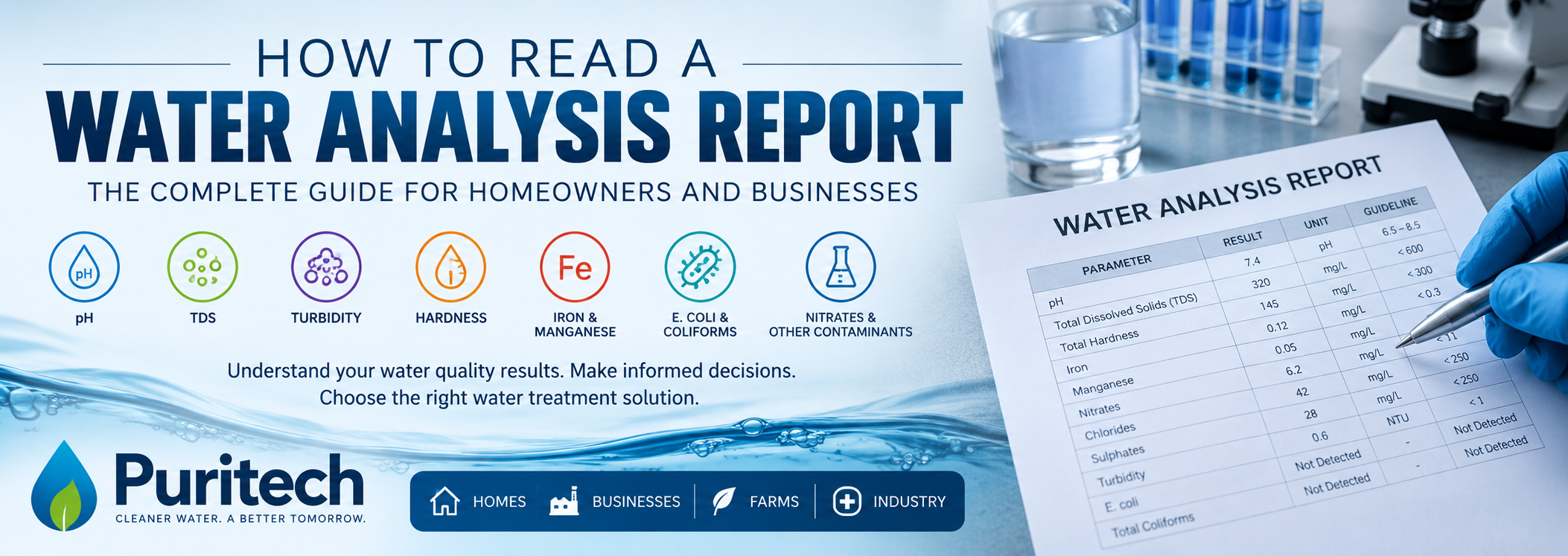 How to read a water analysis report