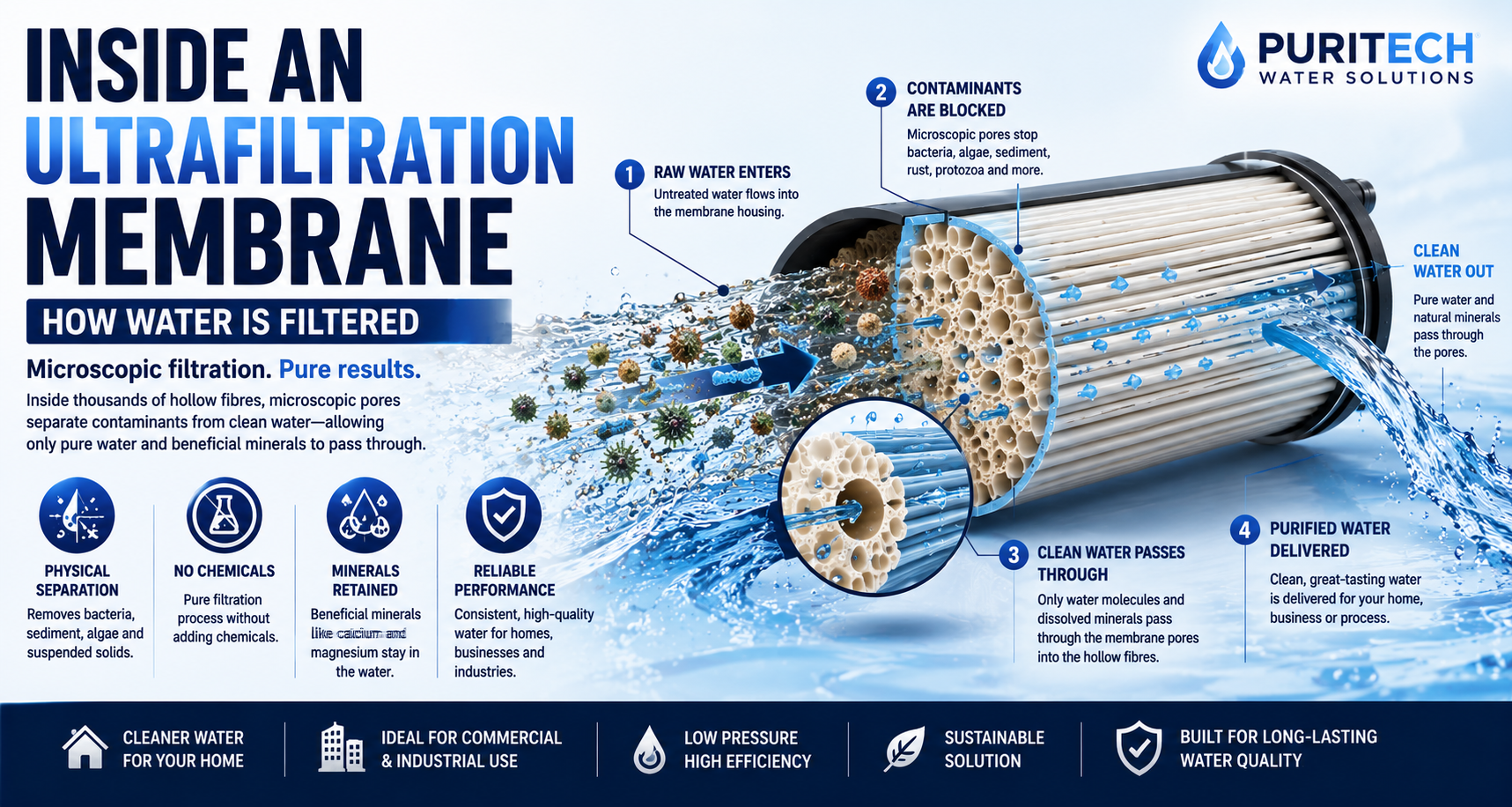 Inside an Ultrafiltration Membrane