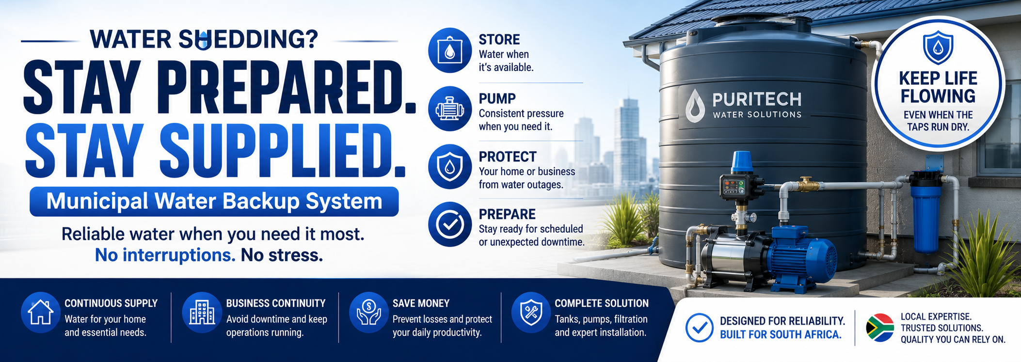 Municipal Water Backup System