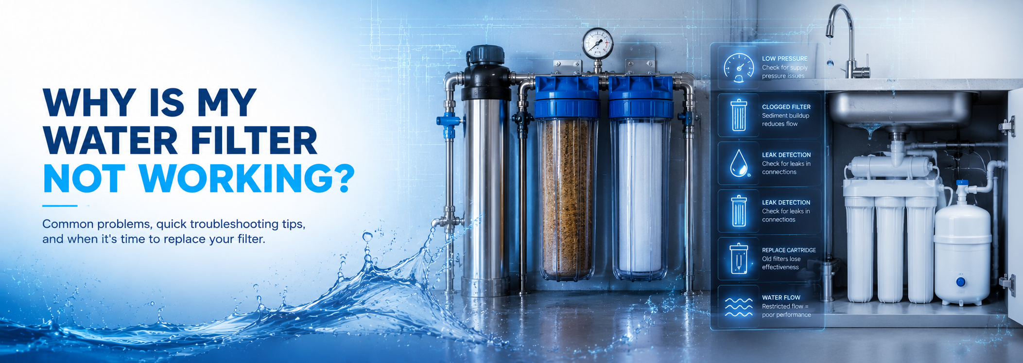 water filter not working